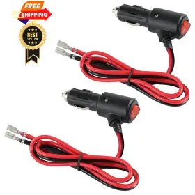 Sp-sw-2ft-2p Sparking 2pack 2ft 12 Volt 15amp Male Cigarette Lighter Plug 2ft-2pack Red