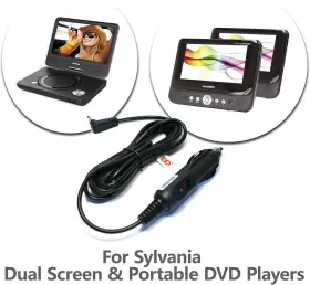 Supply 313111418443 6.5 Ft Dc Car Charger Adapter For Portable Single Dual Screen Dvd Player Sylvani #3