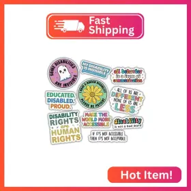 Tayta-x2d14cxq6p Tayta 10pcs Disability Stickers Sheet Awareness Human Rights Disabled Pride
