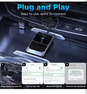 27278 Terunsoul Android Auto Wireless Adapter For Factory Wired - Instant