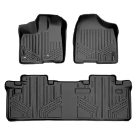 Thewholesalehouse 9406932320407 Smartliner Floor Liners Front/2nd Row 2013 2020 Toyota Sienna - 8 Passenger Mod