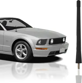 7rub Tn Trunknets Inc Fomus 79-09 7 Black External Antenna Mast For Ford Mustang 1979-2009 - Automotive Fo