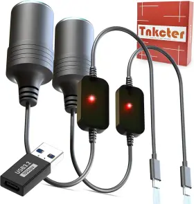 Riv001 Tnkcter Usb C To 12v Car Lighter Adapter 2 Pack Pd3.0 For Dash Cam And More Riv001 Tnkcter Usb C To 12v Car Lighter Adapter 2 Pack Pd3.0 For Dash Cam And More