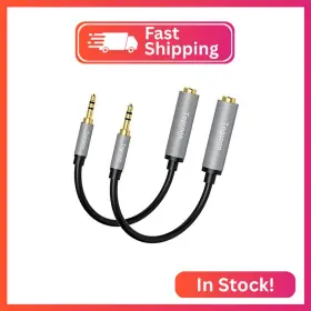 Togconn Tog-aux-mfad-3.5-6.35-2pk 3.5mm To 6.35mm Stereo Audio Cable Adapter 0.6 Feet 1/8 Inch Trs Male