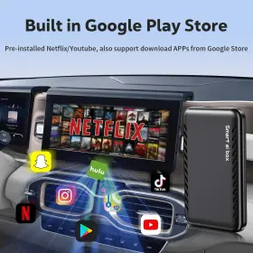 Tukauk 445048121141 2024 Upgrade Wireless Carplay Adapter With Netflix/youtube/play Store/mirror L #3