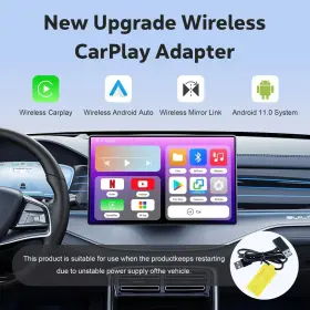 Tukauk 764379927091 2024 Upgrade Wireless Carplay Adapter With Netflix/youtube/disney/play Stor #3