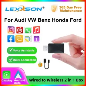 Turbo-roofinds 445023113123 Wireless Carplay Adapter Android Auto Smart Dongle 2in1 For Volvo Benz #2
