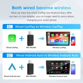 Turbo-roofinds 445023113123 Wireless Carplay Adapter Android Auto Smart Dongle 2in1 For Volvo Benz #3