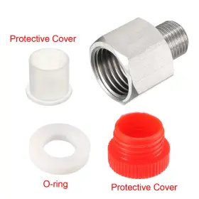 Uxcell 714998533975 Pipe To Fitting Adapter Pressure Gauge M10 Male X M14 Female #2