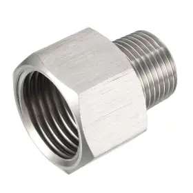 Uxcell 714998534125 Pressure Gauge Adapter Pipe Fitting 3/8 Inch Male X 1/2 Female O-ring