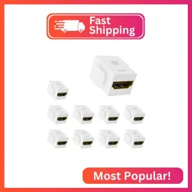 Vce Ks14wt 4k Hdmi Keystone Jack Female To Adapter Coupler Snap-in Fo