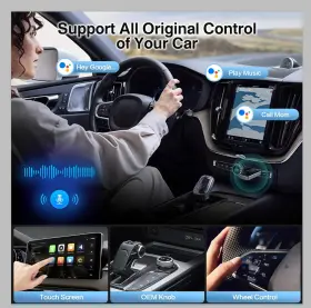 Veqotya 445056359314 Android Auto Wireless Adapter For Car Dongle - 2024 Slim Edition P #3