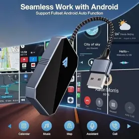 Veqotya 721545614513 Android Auto Wireless Adapter For Oem Factory Wired 11 And Up #2