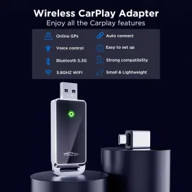 Vnilrgle 850063757386 Wireless Carplay Adapter 2024 Upgrade Plug And Play No Latency Converts Fa #2