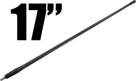A445votex Votex - 17 Inch All-terrain Flexible Rubber Antenna Accessories Black