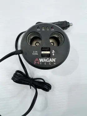 2537-5 Wagan Twin Usb/dc Socket Cup Holder Adapter With 5v Usb Port Free Ship 2537-5 Wagan Twin Usb/dc Socket Cup Holder Adapter With 5v Usb Port Free Ship