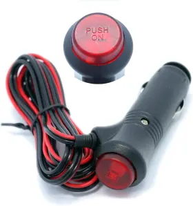 Weitu-us 445036341353 Car Cigarette Lighter Plug Adapter 10ft With Led Switch Button 12v Lig