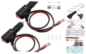 Sku008-2ft2-au Weitu-us 12v Cigarette Lighter Plug With Switch On Off 2pack Car