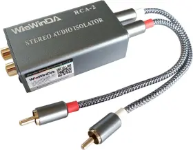 Wdnf-rca01a Wiswinda Noise Isolator Rca Audio Hum Eliminator No Affects Bass Silver-gray Wdnf-rca01a Wiswinda Noise Isolator Rca Audio Hum Eliminator No Affects Bass Silver-gray