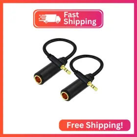 Wisyifil 764046623790 1/4 To 3.5mm Cable 1ft Long Quarter Inch 6.35mm Female Male