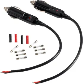 12-24v X-energy 445009318337 Cigarette Lighter Male Plug Replacement Fused 2 Pack 1ft 16awg Extension