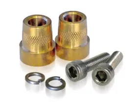 Xs Power 692209013105 586 Adapter Plug Connector Tall Brass M6 Thread Clamp Style Golden