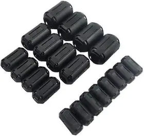 Xs-20 Xshine Pack Of 20pcs Clip-on Ferrite Ring Core Rfi Emi Noise Suppressor Black