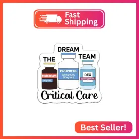 Yazmeen Yxtz-040 20 Pcs Funny Anesthetist Stickers 2.5 Inch Critical Care Nurse Deca