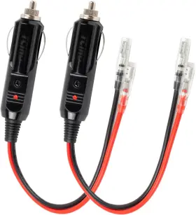 P-396 Ycind 12v Fuse Cigarette Lighter Male Plug With Lead And Led Light 16awg Car Replacem