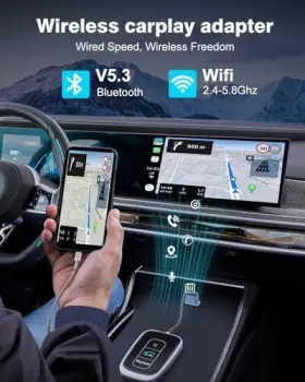Yeysua 710638581504 Wireless Carplay Adapter - Stable And Converts Wired Black/gray #2