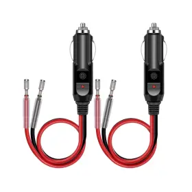 Cg3-1 Yonhan Cigarette Lighter Male Plug 12v Fused Replacement 2 Pack Cigaret