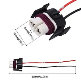 Yunpicar 606098294989 H11 High Temperature Ceramic Headlight Plug Connector Wiring Socket #2