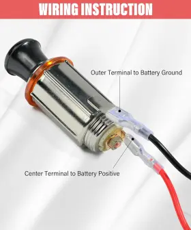 414dyqczdx001 Zlirfy Car Cigarette Lighter With Cable Element Socket Plug Socke #2