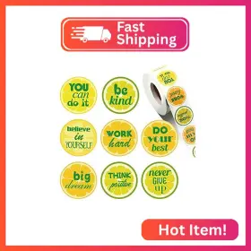 Zonon Zonon-305049 1000 Pieces Lemon Motivational Positive Sayings Stickers Inspiring Inspira