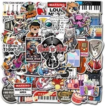 50 Pcs Music Rock Band Stickers Pack Decal Vinyl Waterproof Cute. Fixed Price $12.16.