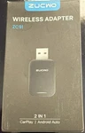 Zucwo ZC91 Wireless 2-IN-1 Apple Carplay Android Auto Usb Adapter Black. Fixed Price $38.88.
