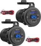 12V Usb Outlet, Dual Car Charger Socket & Quick 3.0 Port With Vo.... Fixed Price $35.13.