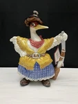 Fitz & Floyd "birdbrains" Teapot Calamity Crane Original Box 6TH Ed. 1025/7500. Fixed Price $105.00.