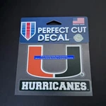 Miami Hurricanes Sticker Decal Window Metal Wood Glass Body University Ncaa 4". Fixed Price $12.14.