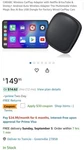 Carabc Wireless Mini Ai Box Black Android Apple Auto Carplay Adapter. Fixed Price $64.99.