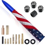 Car Truck Antenna With Valve Stem Caps - American Flag Design 5.5 Inch, Blue. Fixed Price $29.99.