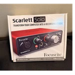 Focusrite Scarlett Solo Usb Audio Interface Desktop Phantom Power MOSC0009. Fixed Price $100.00.