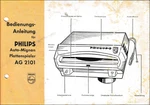 User Manual For Philips Auto-mignon Ag 2101. Fixed Price $9.99.