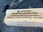 Hitachi Cigarette Lighter Cord Model CL-2000 12V For Tv / Made In Japan. Fixed Price $46.50.