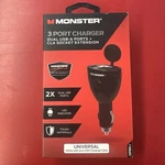 Monster 3 Port Charger Dual Usb-a + Cla Socket Extension. Fixed Price $19.99.