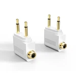 White In Flight Audio Adapter For Headphones 2 Pack Travel Companion Use. Fixed Price $14.49.