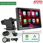 Atoto P8 7" Portable Stereo+dash&rear Camera+remote Control Wireless Carplay. Fixed Price $75.99.