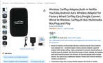 Flgocexs 3IN1 Wireless Android Carplay Adapter Black Built-in Netflix/youtube. Fixed Price $19.99.