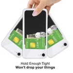 Senose Cell Phone Wallet, Silicone Adhesive Stick-on 10X8X1CM, BLACK*3. Fixed Price $10.79.
