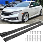2PCS Universal Car Side Skirts, 86.6" Extension Splitter Lip, Ro. Fixed Price $91.86.